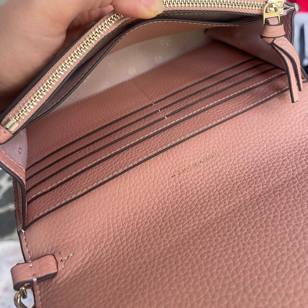 Tory Burch Pink Crossbody and Wallet